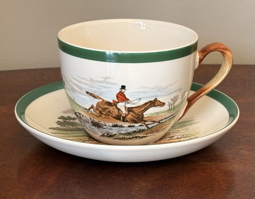 Antique spode herring - herring, hunt