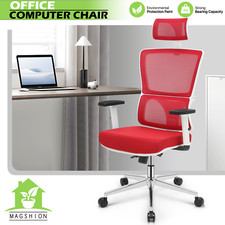 Red Mesh High Back Office Desk