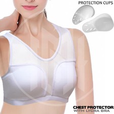 Ladies Chest Protector Guard Sports Bra with Pads Karate,Taekwondo,mma,Boxing