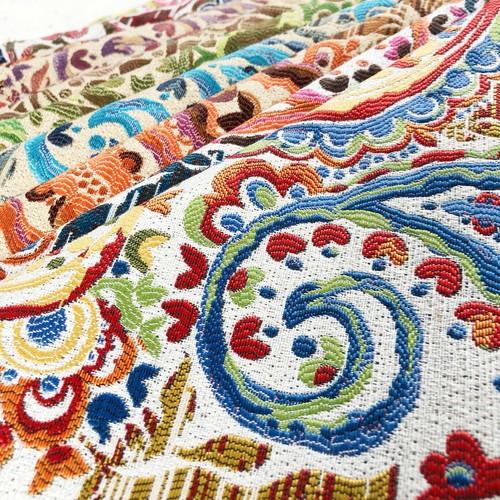 Bold bright paisley jacquard - &,