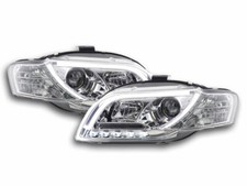 Pair of Headlights Headlights Daylight LED DRL Audi A4 B7 8E 05-07 Chrome