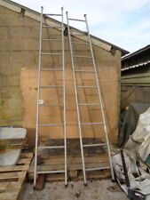 BRITISH MADE - 3,65 METERS LONG GALVANIZED STEEL - SINGLE SCAFFOLDING LADDERS