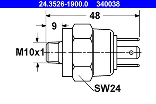 Brake light switch ate - ate, fits