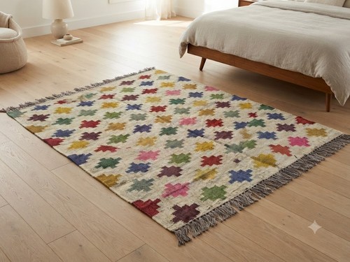 Rug wool jute - rug,