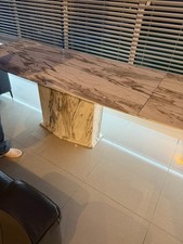 marble extending dining table