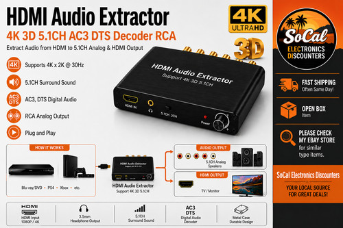 Hdmi audio extractor 3d - hdmi,