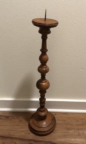 Vintage large wooden pricket - large,