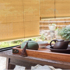 Bamboo Roller Blind Window