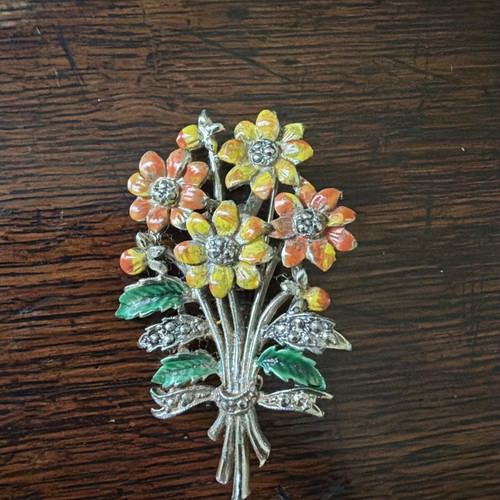 Exquisite enamel brooch - enamel,
