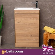 Light Oak Cloakroom Vanity