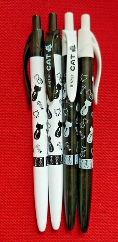 Cat pattern biro pens - x,
