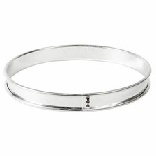 Plain flan ring silver - plain,