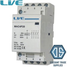 20 Amp 4 Pole Contactor AC