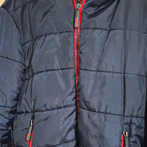 Superdry blue hooded quilted - superdry,