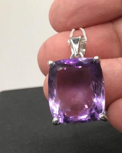 Amethyst large cushion cut
