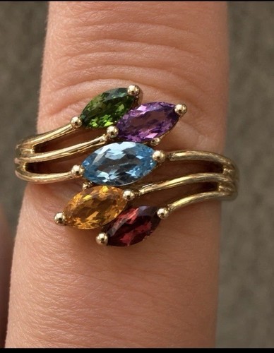 Gold multi gemstone - gold,