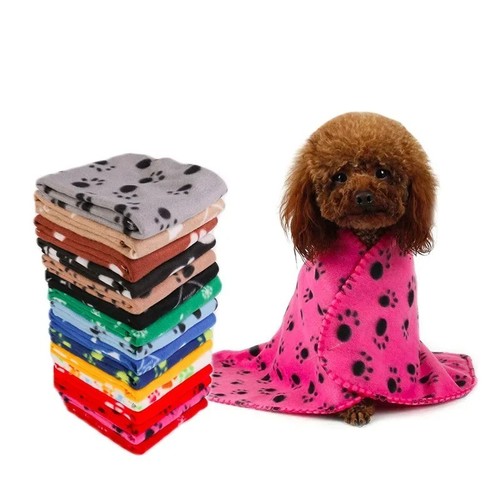 Small soft fleece paw print - soft,