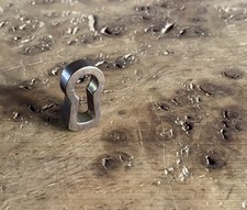 Vintage Brass Escutcheon Keyhole Insert 16mm X 9mm X 4mm Size Small X 1.