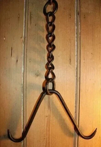 Vintage wrought butchers hook - vintage,