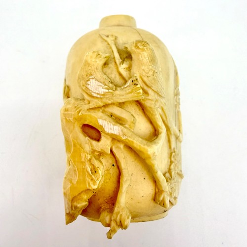 Vintage carved snuff bottle - vintage,