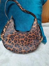 Leopard print handbag zip fastening bag NEW