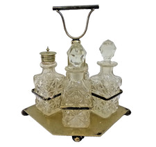 Sheffield Silver Plate / EPNS c1910 Edwardian Cruet Set & Stand - Joseph Rodgers