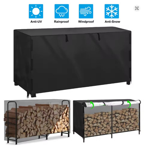 Firewood log rack - rack, cover