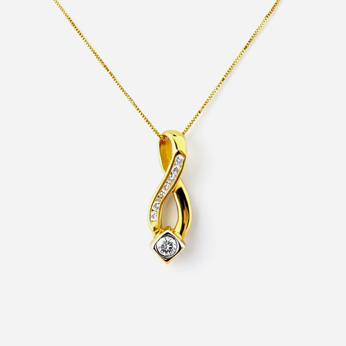 18ct gold 4ct diamond - 18ct, 0.4ct