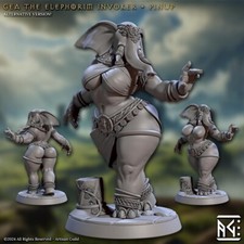 Gea the Elephorim - Artisan Guild - NSFW - DnD Tabletop Games - Resin Miniature