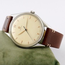 SWISS OMEGA REF 2506 FROM 1947' MANUAL WIND OVERSIZE 38MM STEEL GENTS WATCH