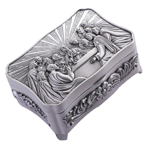 Antique metal trinket box - antique, for