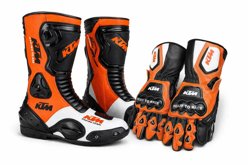 Ktm motorcycle racing boots - motorcycle,