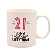 21st birthday mug pink number - 21st,