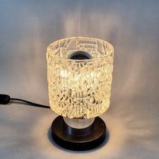 Vintage small glass table lamp - glass,