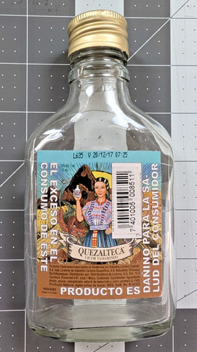 Empty clear glass quezalteca - clear,