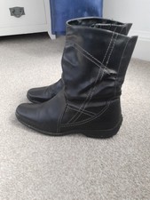 CLARKS 'K' BLACK BOOTS SIZE UK