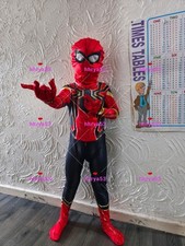 Kids Boys Avengers Iron Spiderman Superhero Cosplay Costume Fancy Dress Jumpsuit