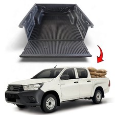 BLACK PICKUP TRUCK BED LINER MAT FOR TOYOTA HILUX REVO DOUBLE CAB MK8 2015-2021