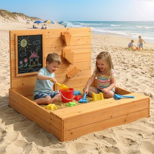 Kids wooden sand pit sandbox - kids,
