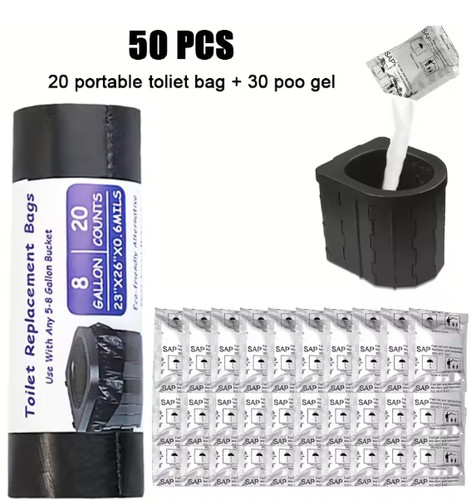 Toilet gel pouches waste - pouches, 20