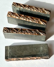 4 x Antique Solid Metal Print Printers Blocks Signature ?