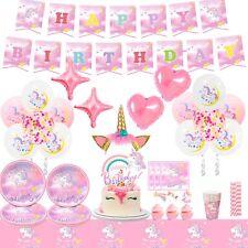 116 Pcs Pink Unicorn Birthday
