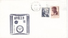 United States 1972 Apollo 16 Recovery Force Cover Norfolk VA cancel unaddressed