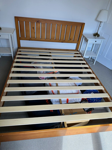 King size bed pine - , wood