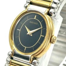 C009 SEIKO Oval Case Black