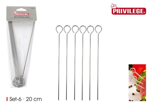 20cm kebab skewers - 6x,