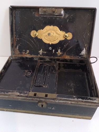 Antique large metal - metal, cash