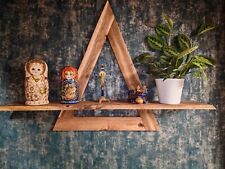 Handmade wood shelf from reclaimed wood, original wood colour not stained.