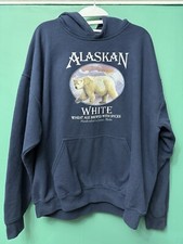 Mens Alaskan White Hoodie. XL
