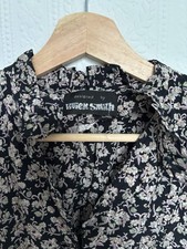 Vintage Vivien Smith Floral Shirt Dress 100% Viscose Approx. Size 8